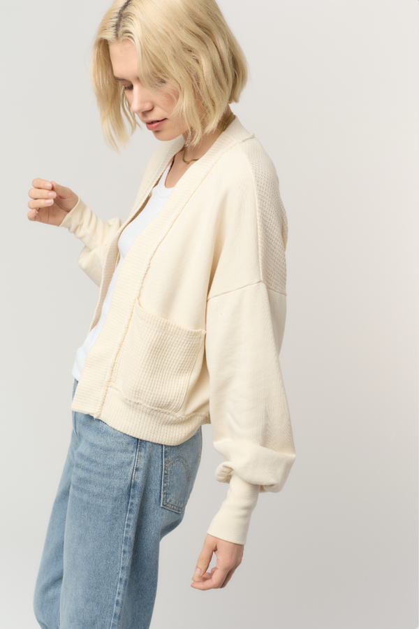 Boulder Cream Thermal Cardigan