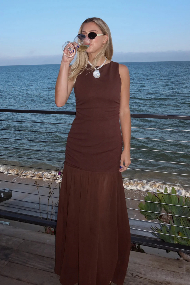 Aria Chocolate Maxi Dress
