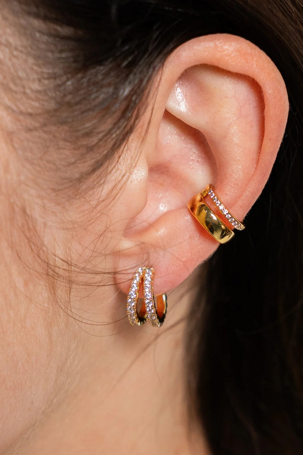 Shine Double Hoops