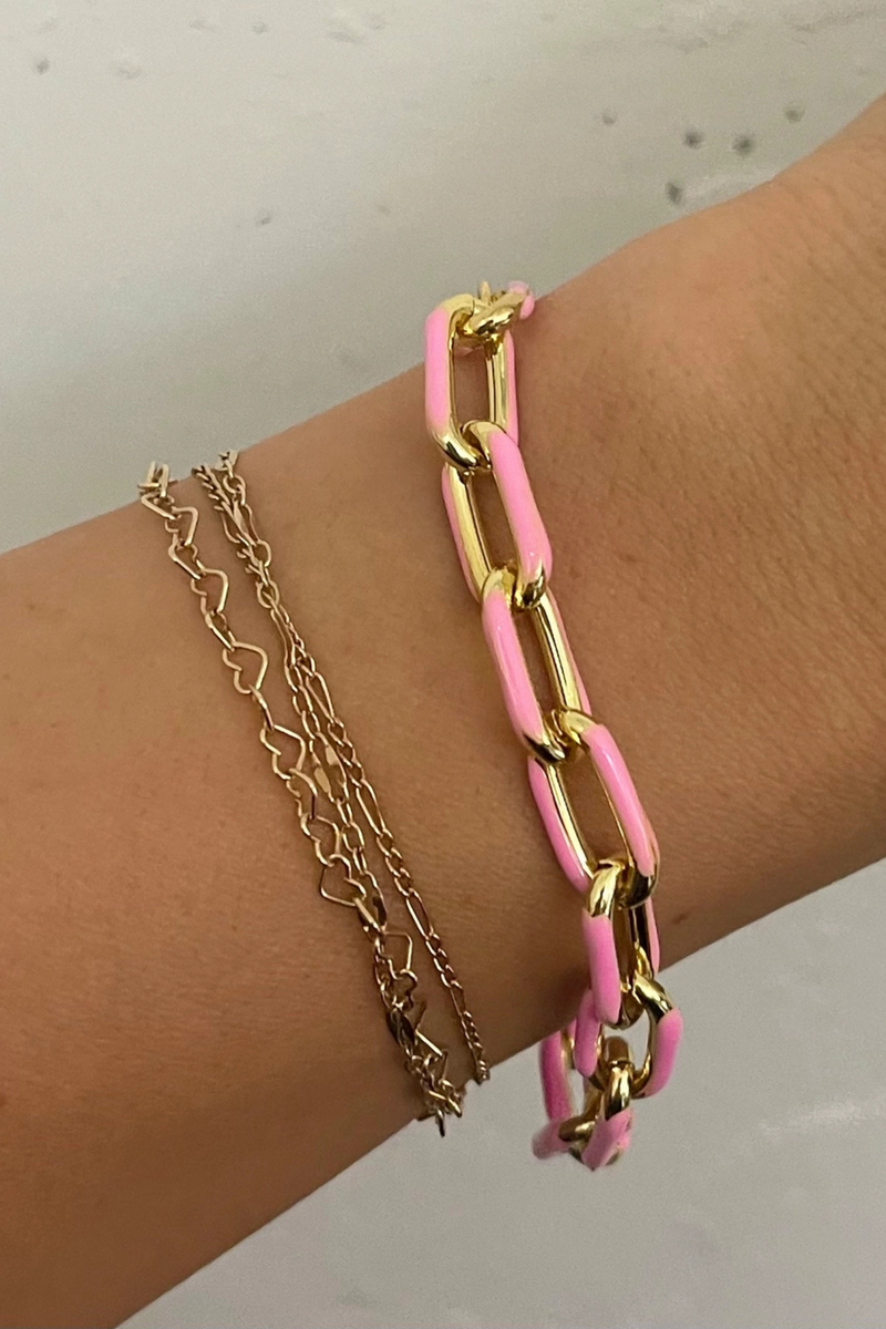 Penny Pink Chain Bracelet