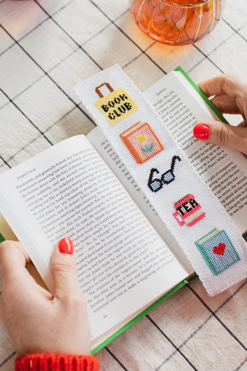 Bookish Bookmark Cross Stitch Kit