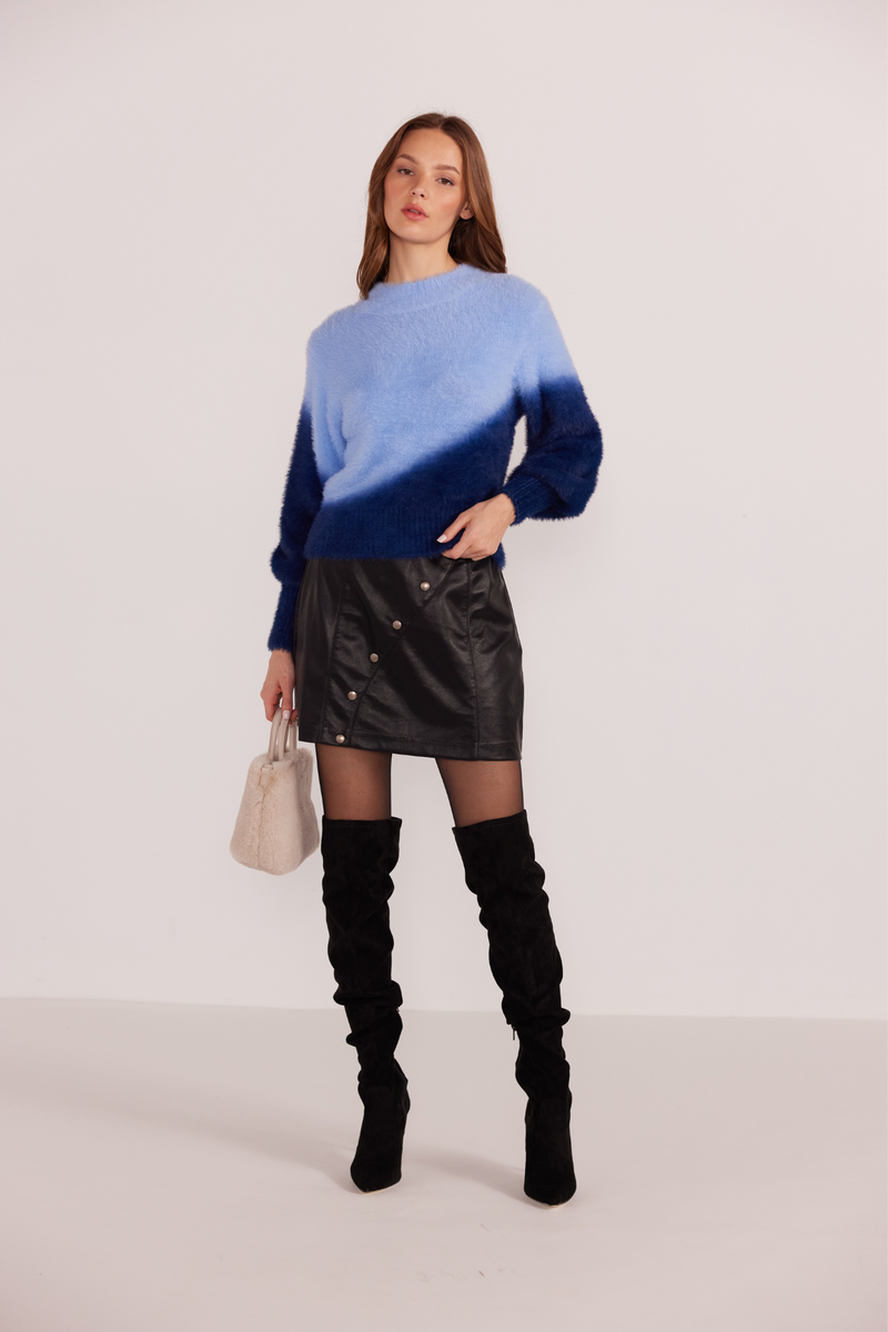 Nyx Blue Ombre Knit Sweater