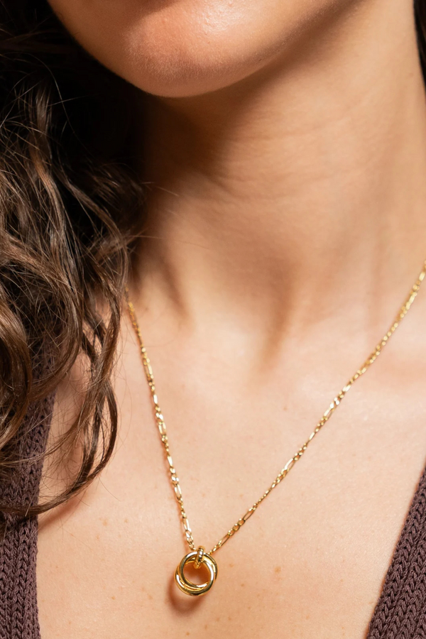Gold Looped Duo Necklace
