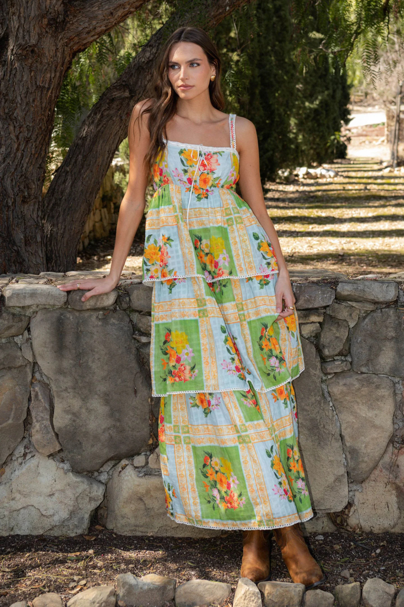 Peyton Country Bouquet Midi Dress