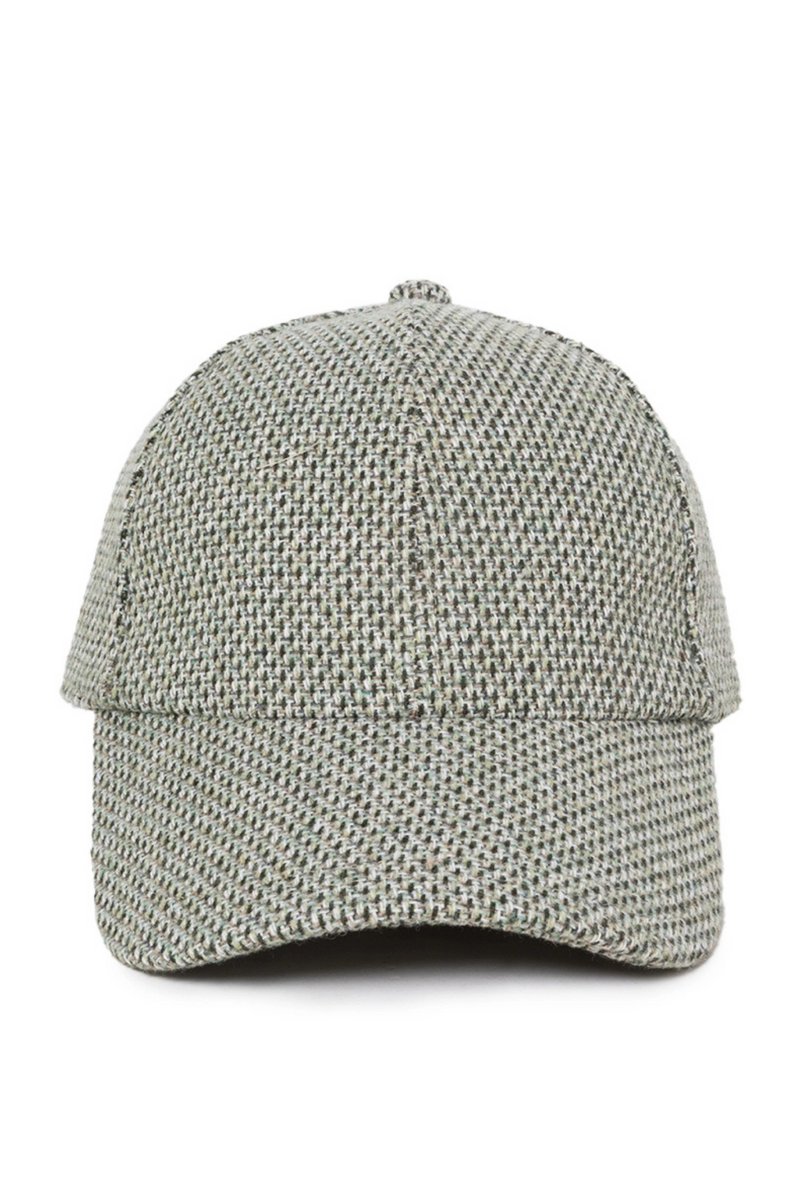 Green Tweed Baseball Cap