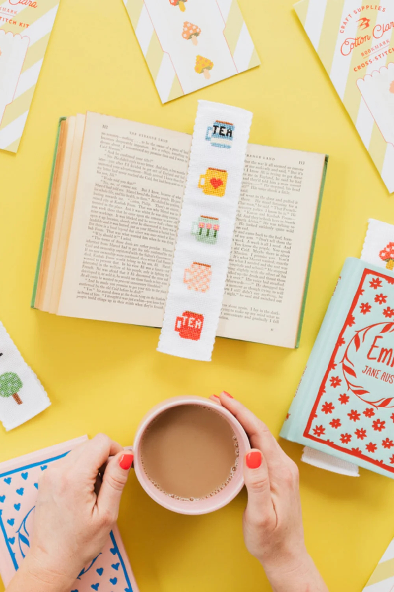 Mugs Bookmark Cross Stitch Kit