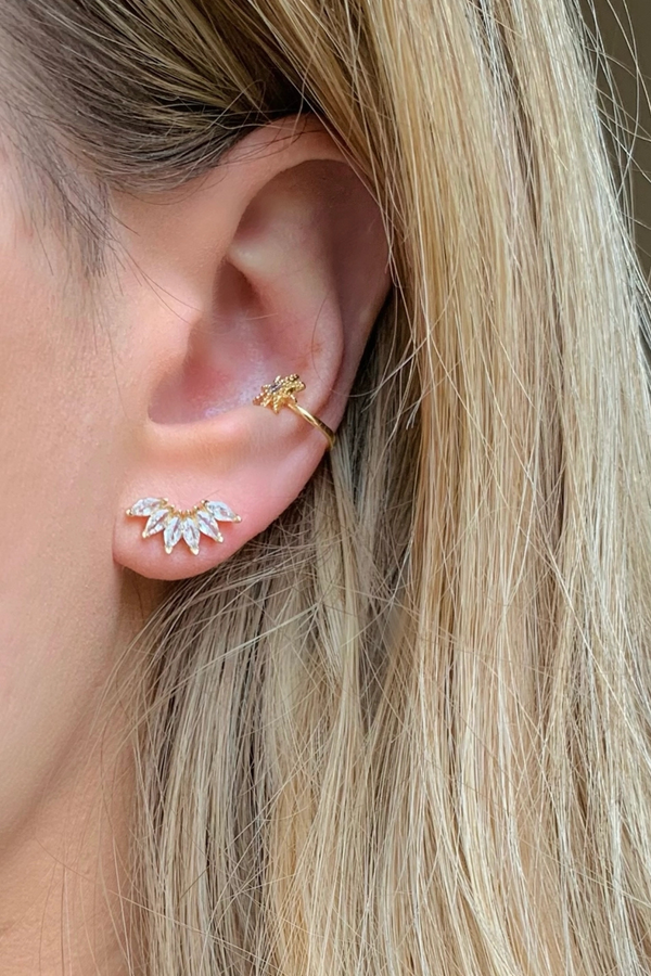 Fan Girl Crystal Stud Earrings