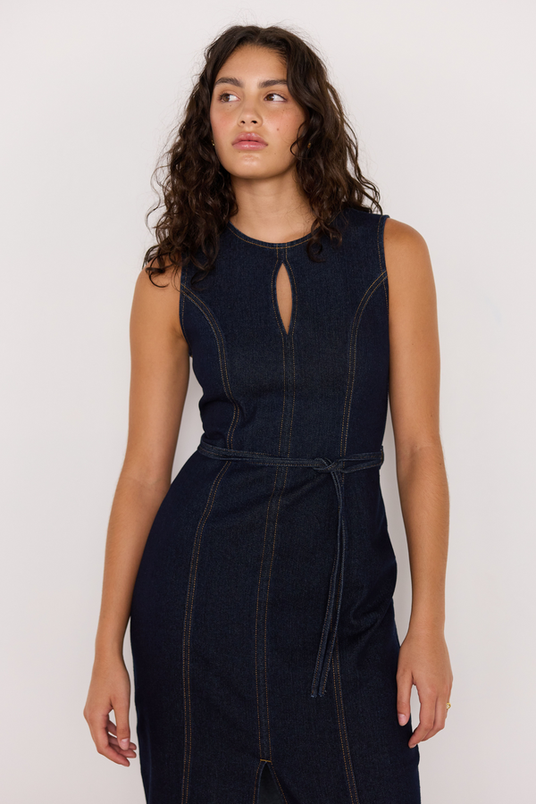 Raya Denim Midi Dress