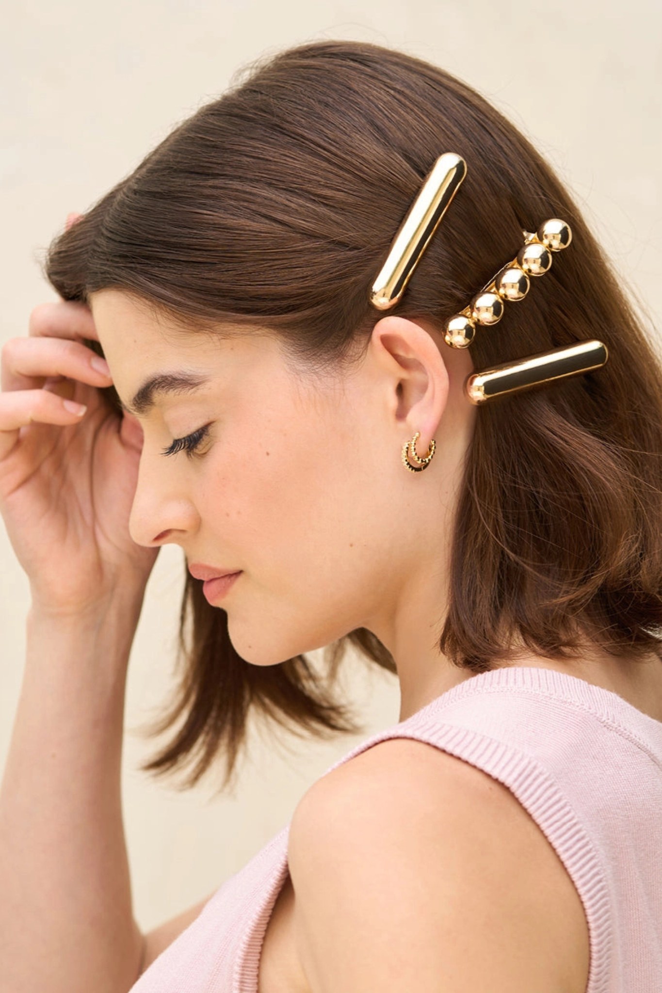 Gold Metal Barrettes
