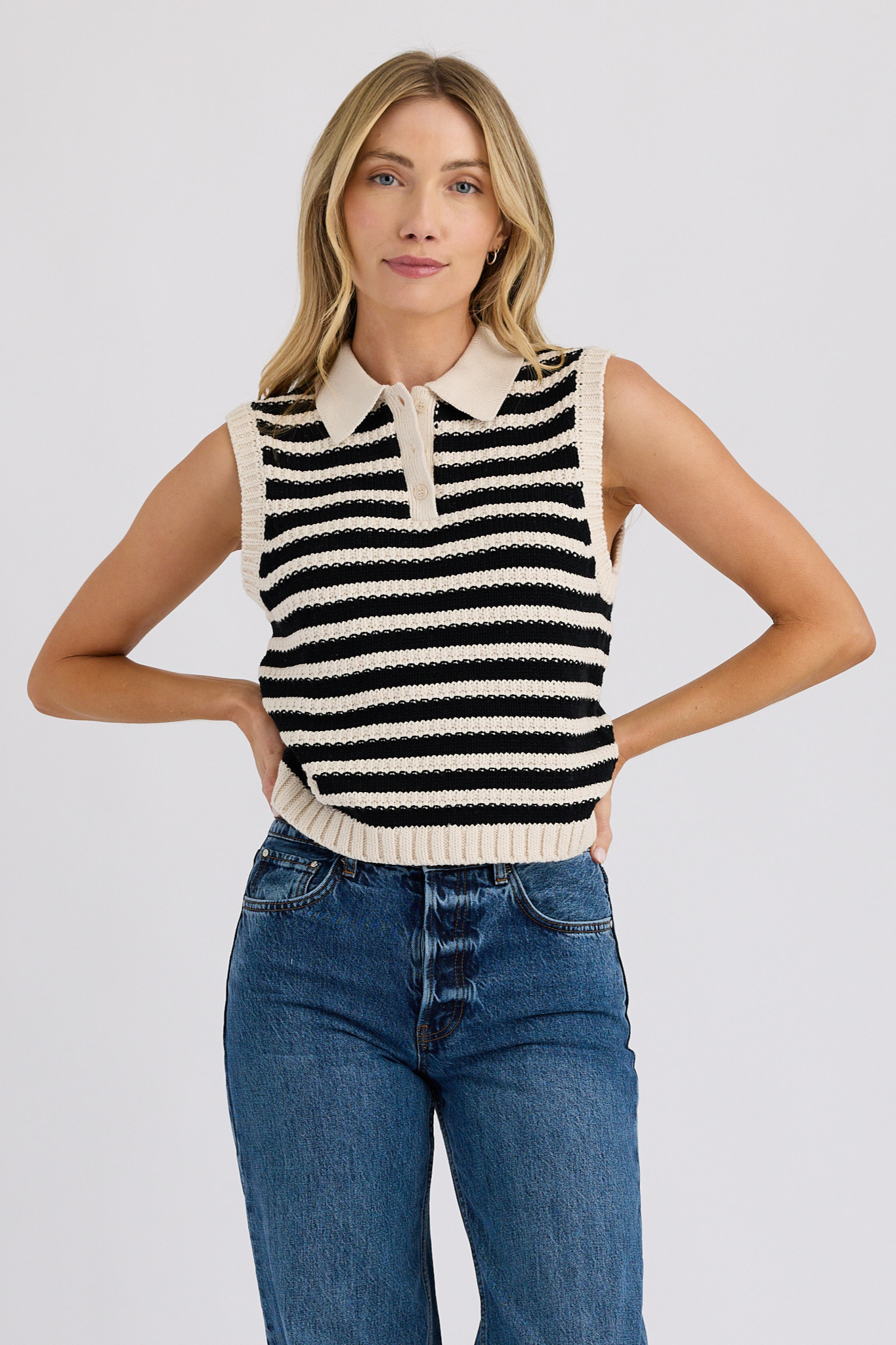 Whitfield Stripe Polo Vest