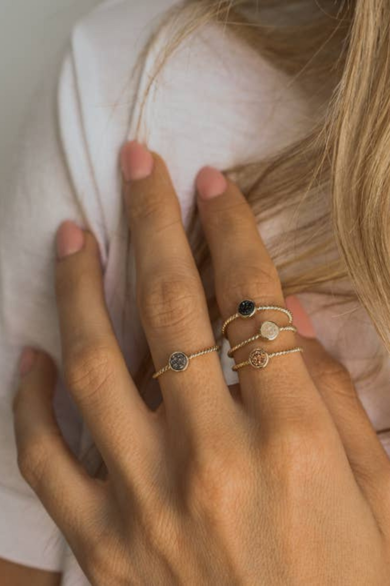 Rose Gold Druzy Ring