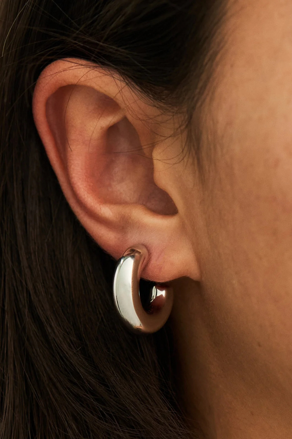 Silver Bubble Mini Hoops