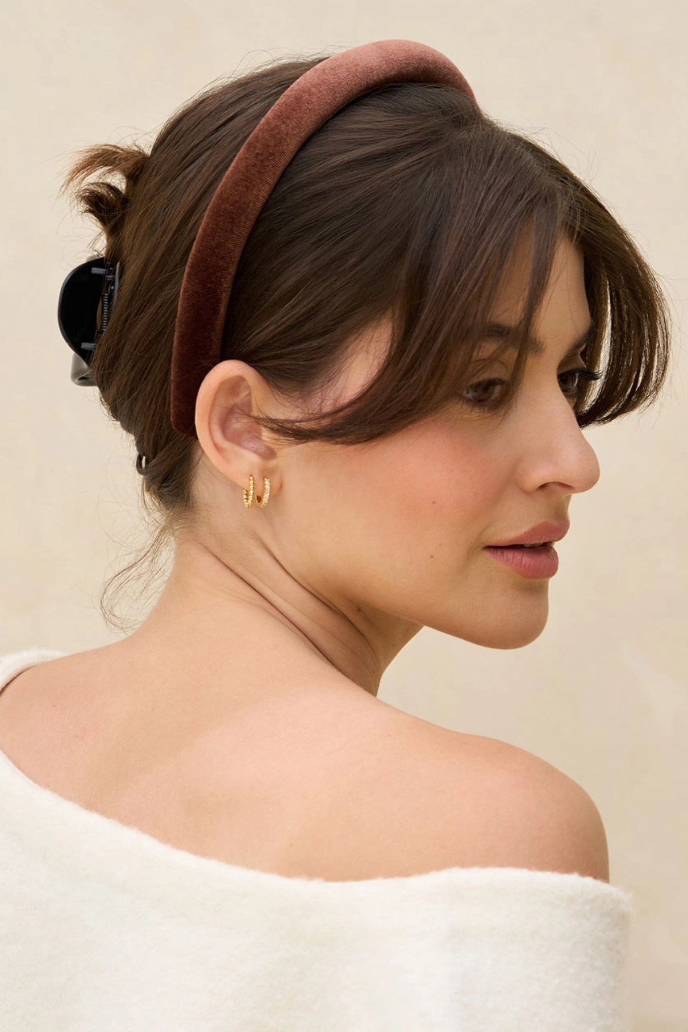 Black + Chocolate Velvet Headbands