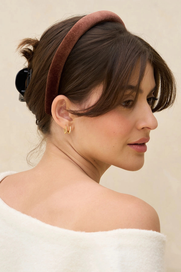 Black + Chocolate Velvet Headbands