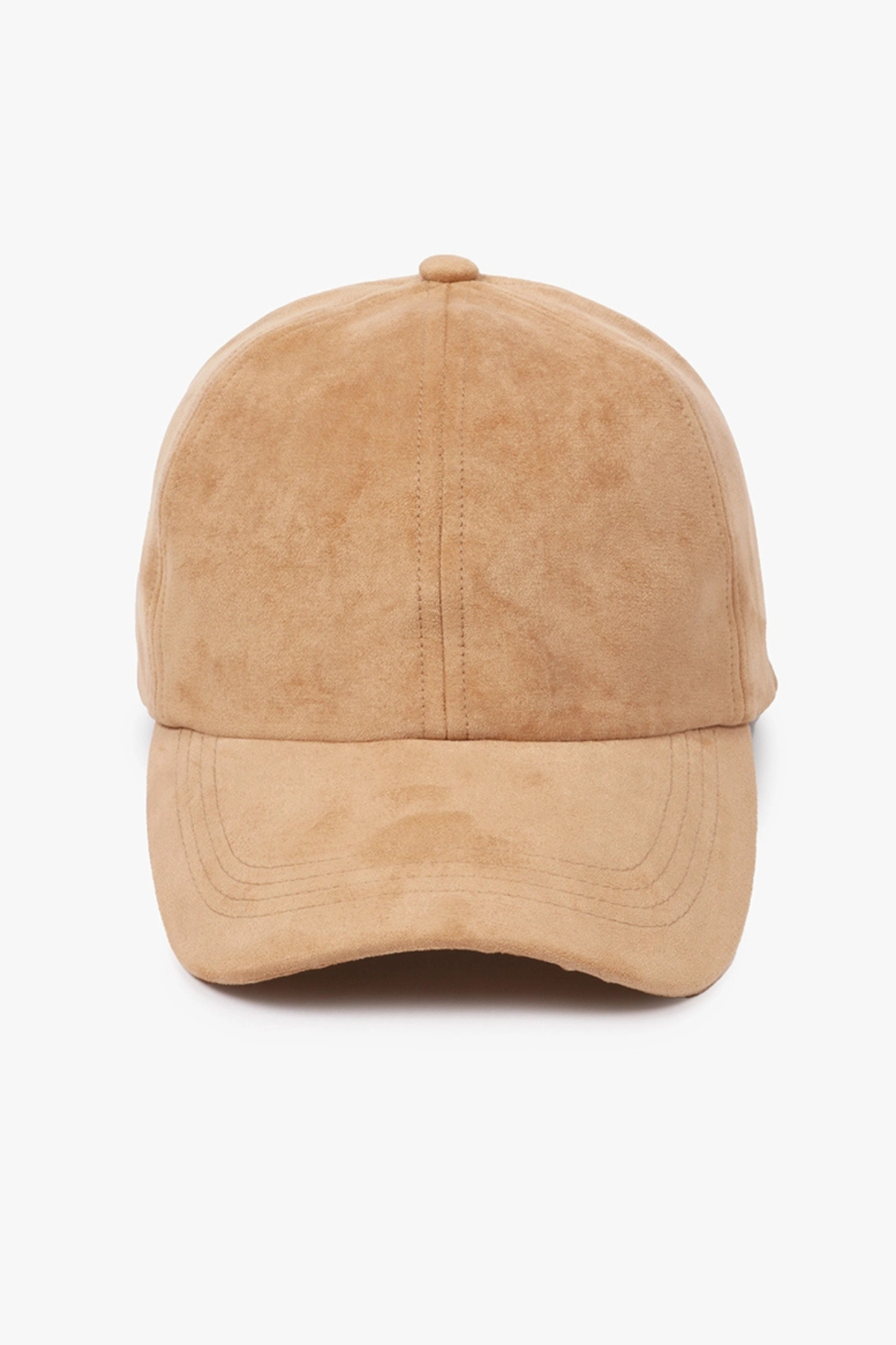 Beige Suede Ball Cap