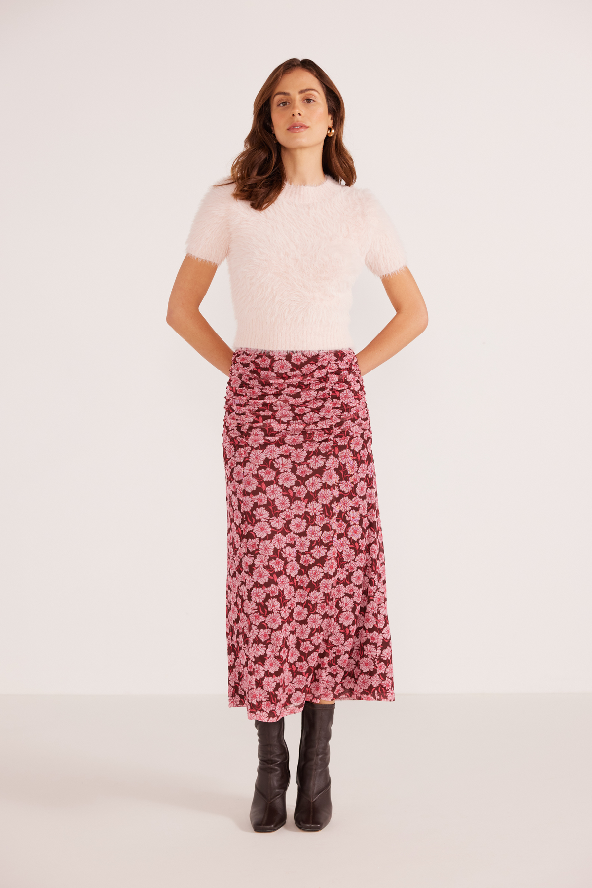 Dakota Carnation Ditsy Midi Skirt – Lily + Sparrow Boutique