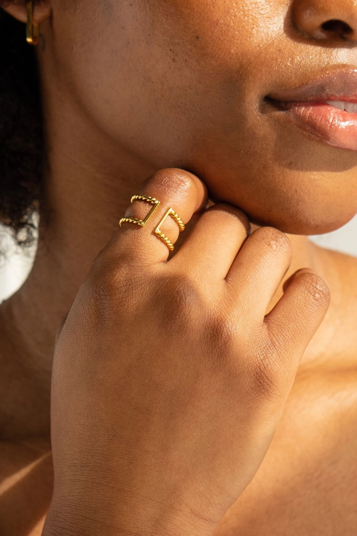 Twisted Aspen Double Ring