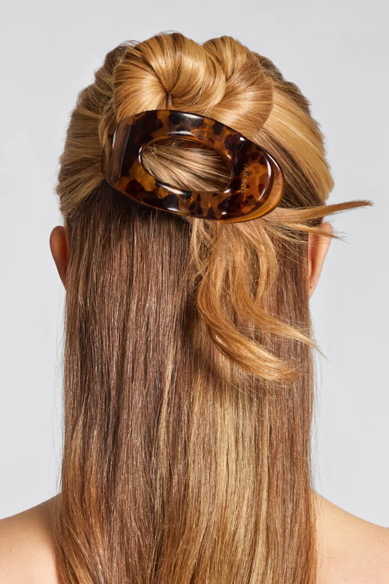 Large Tort Flat Claw Clip