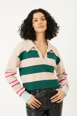 Parker Stripe Polo Sweater
