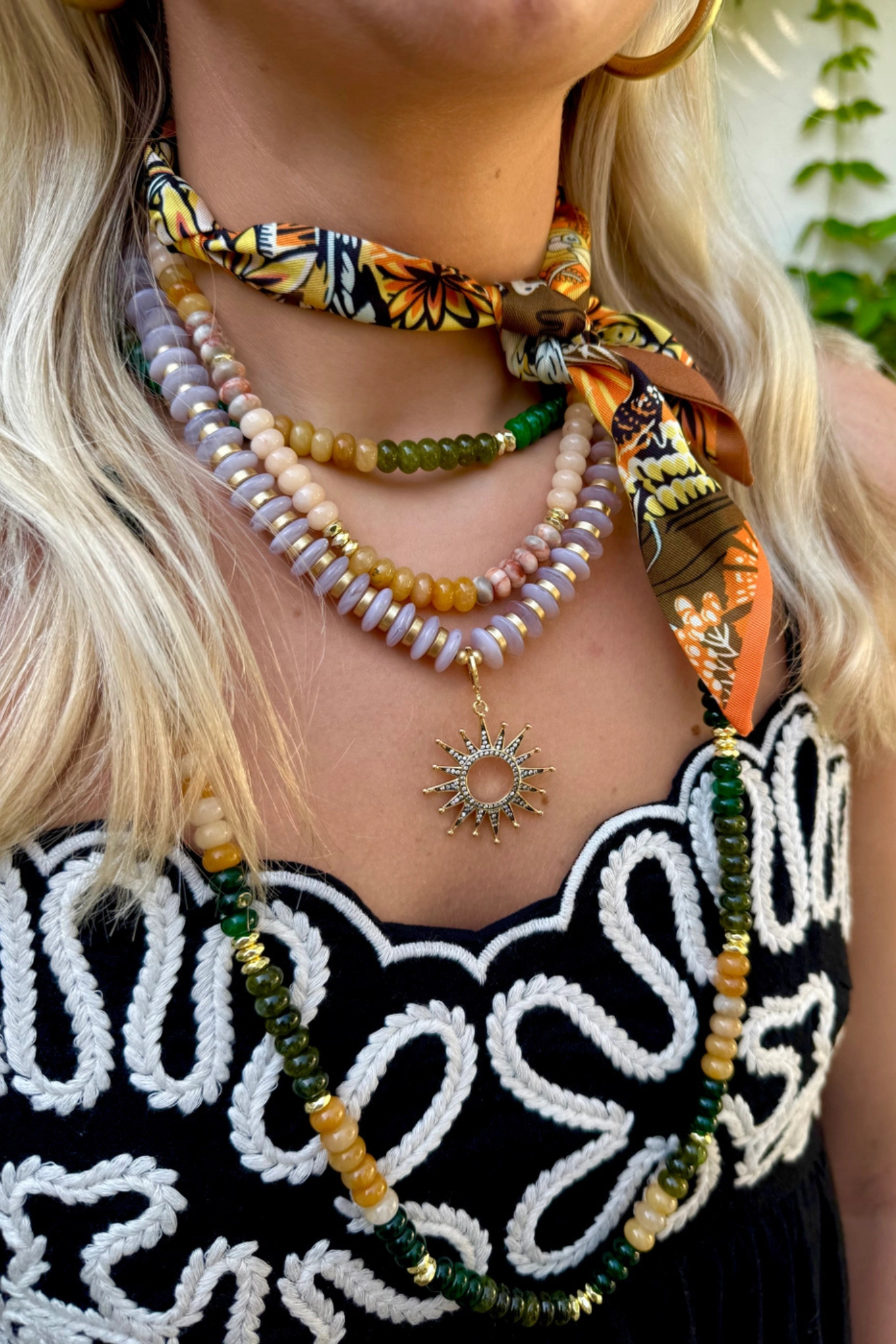 Kerry Green Mix Beaded Necklace