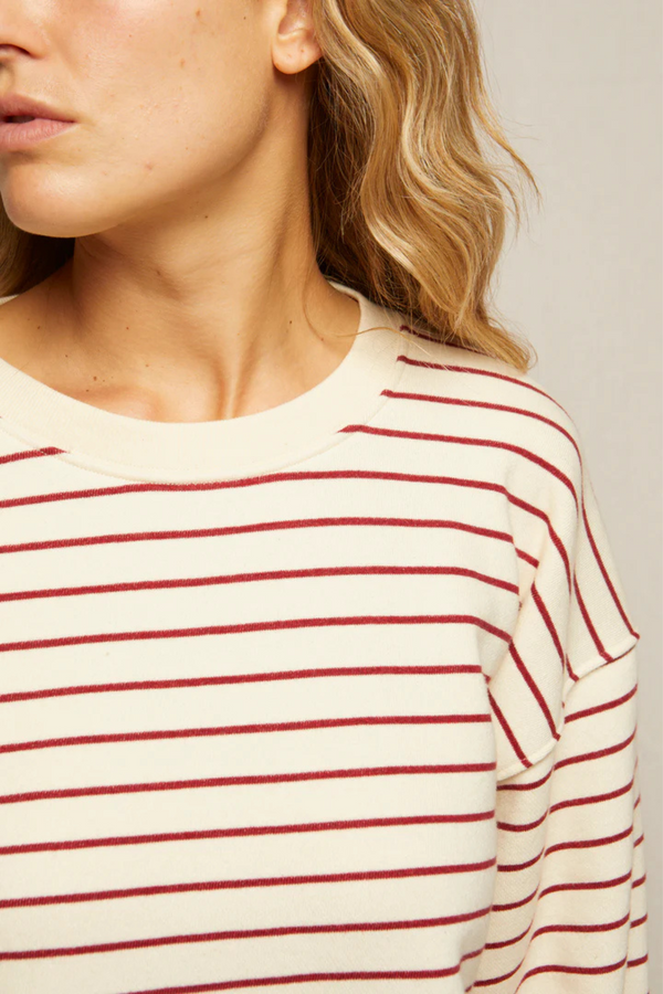 Niall Red Stripe Pullover