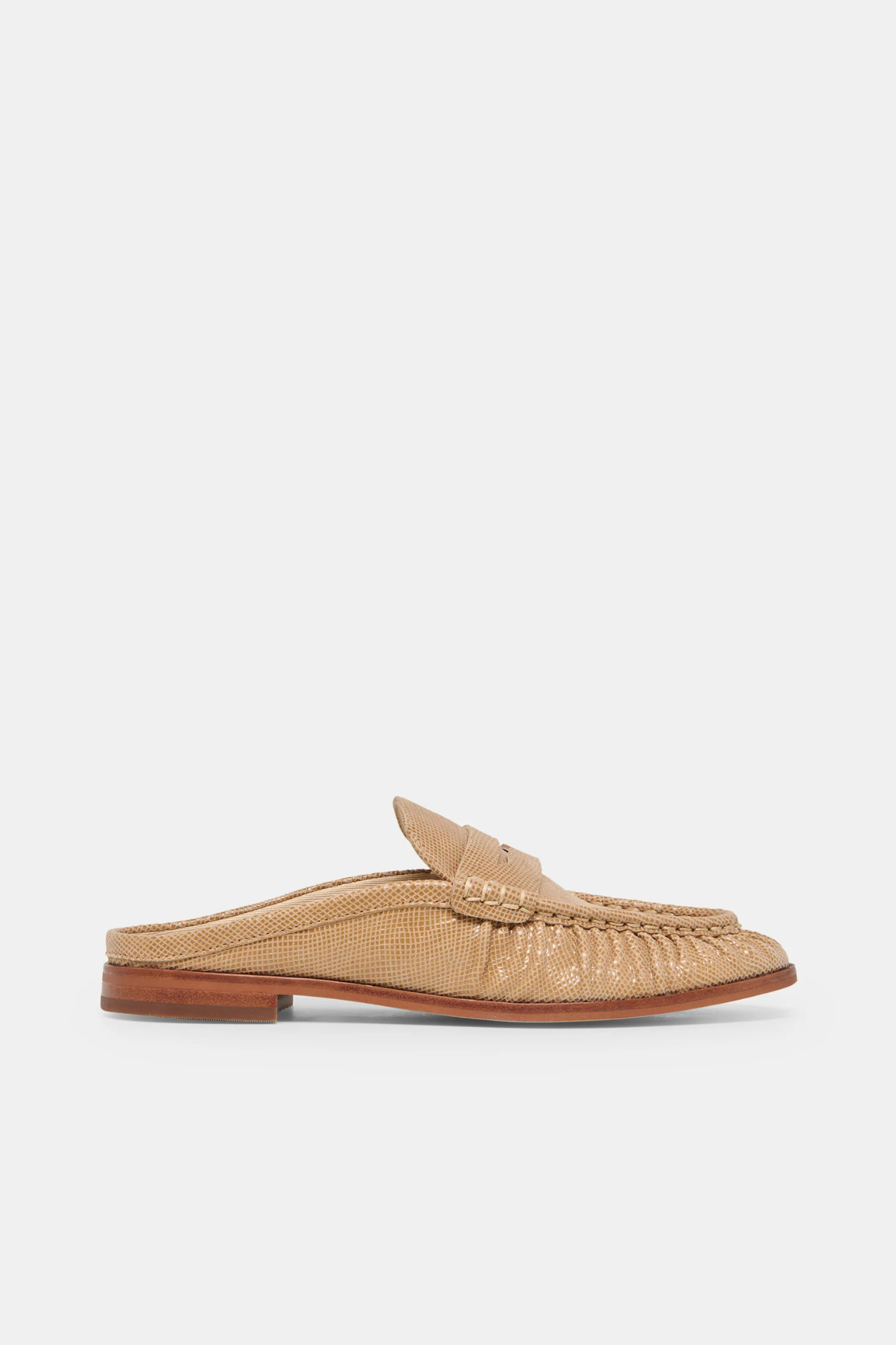 Betzy Latte Embossed Suede Loafer