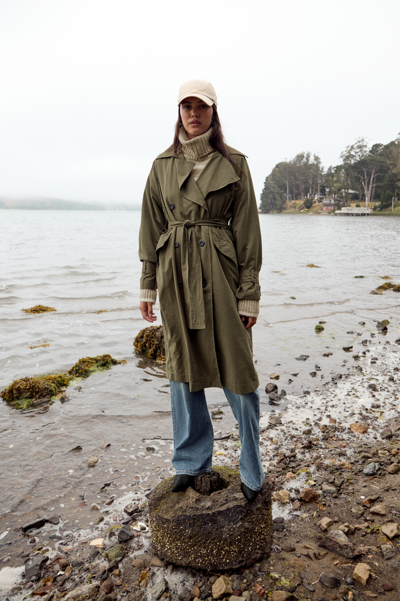 Dorian Leaf Trench Coat