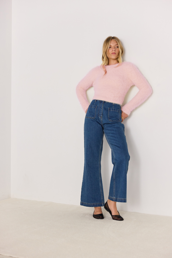 Irena Pink Fluffy Sweater