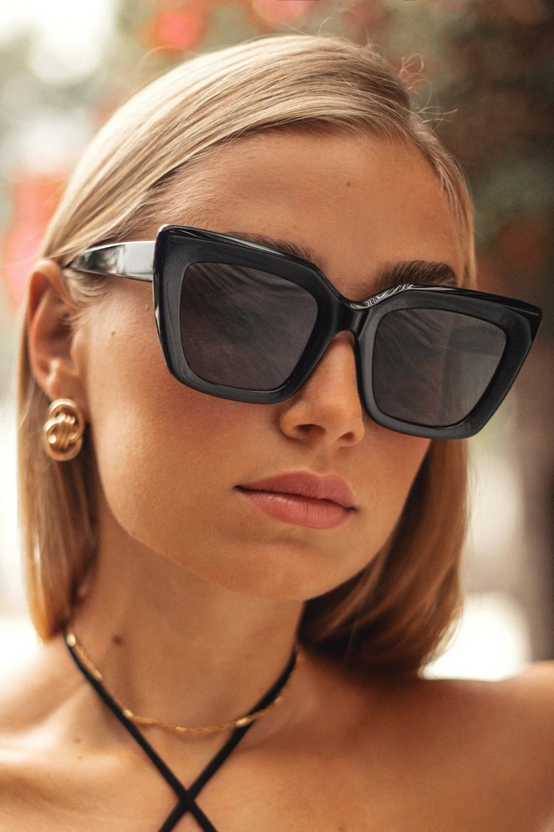 Portofino Black Acetate Sunglasses