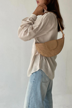 Naomi Woven Bag - Sand