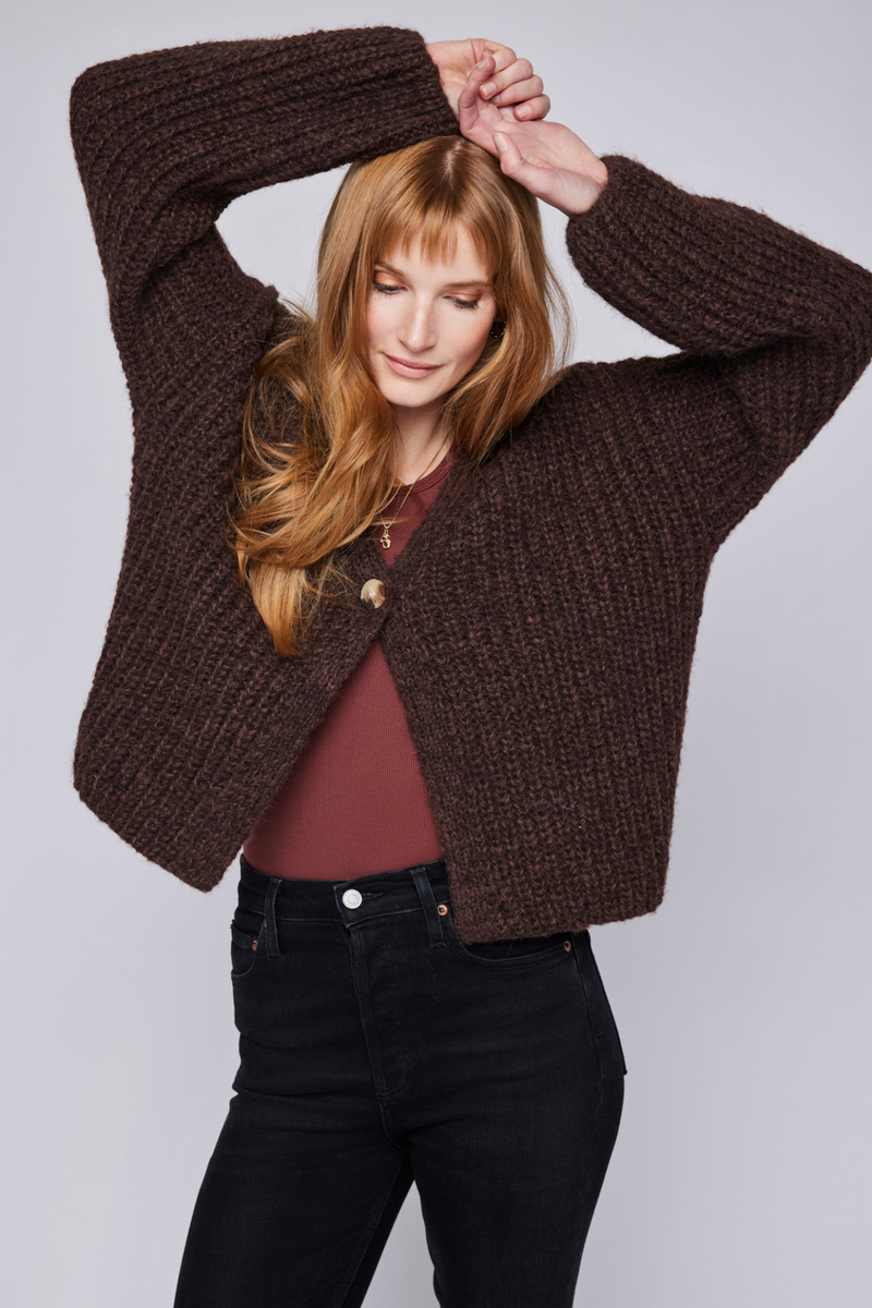 Ilene Espresso Cardigan