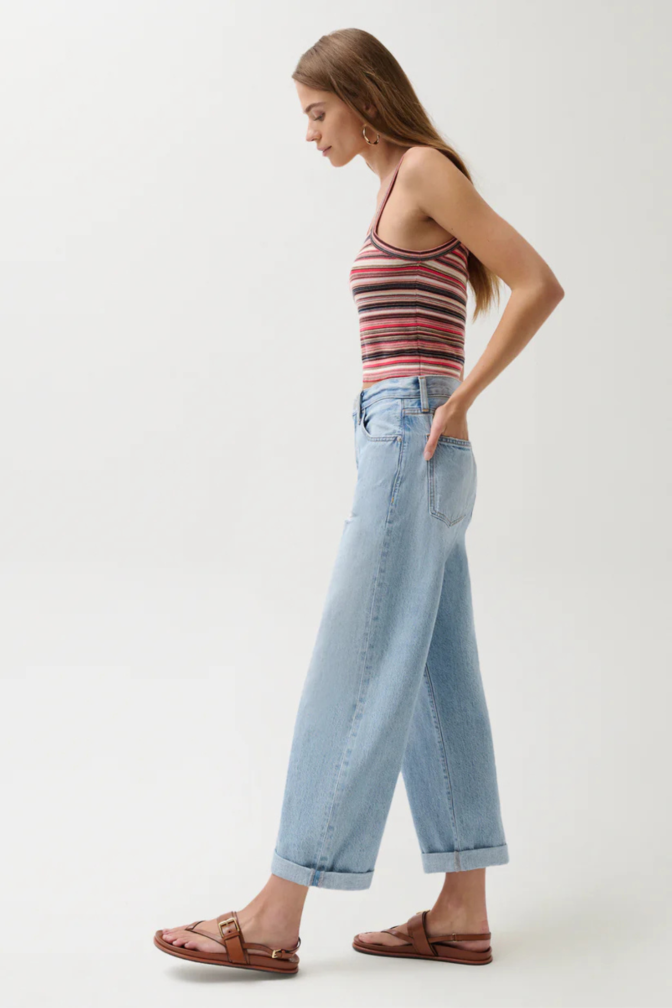 Donny Old Blues Rolled Hem Boyfriend