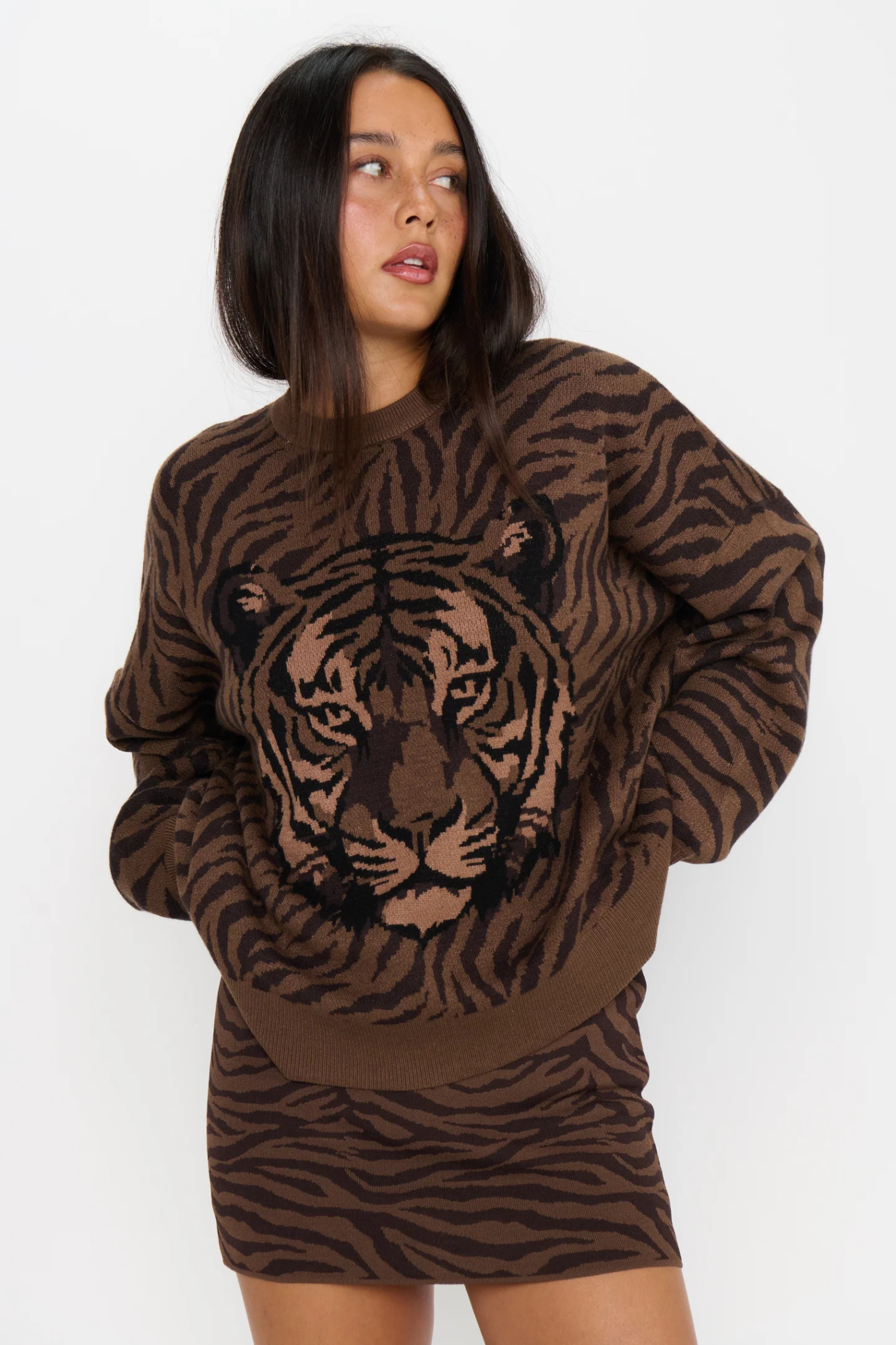 Seasons Wild Tiger Knit Sweater