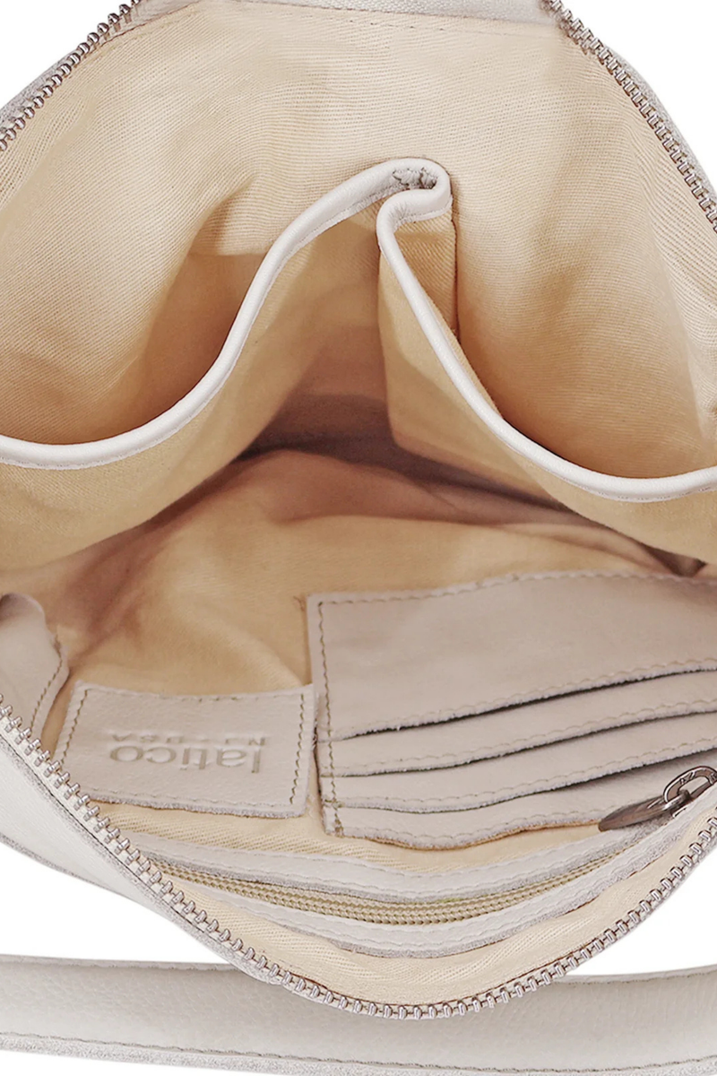 Stevie Camel Leather Studded Crossbody Bag