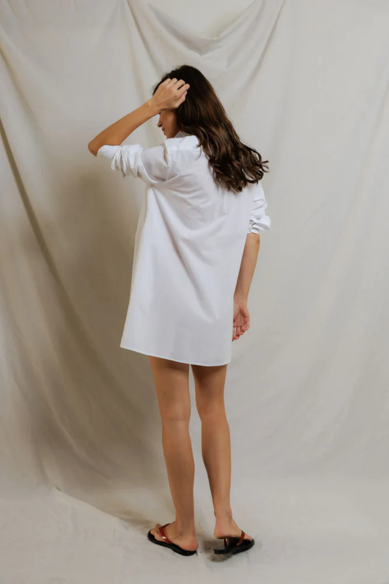 Felicia White Poplin Dress