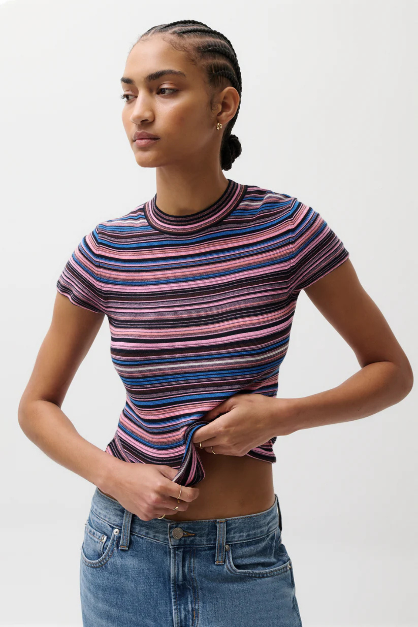 Selene Egyptian Blue Stripe Top