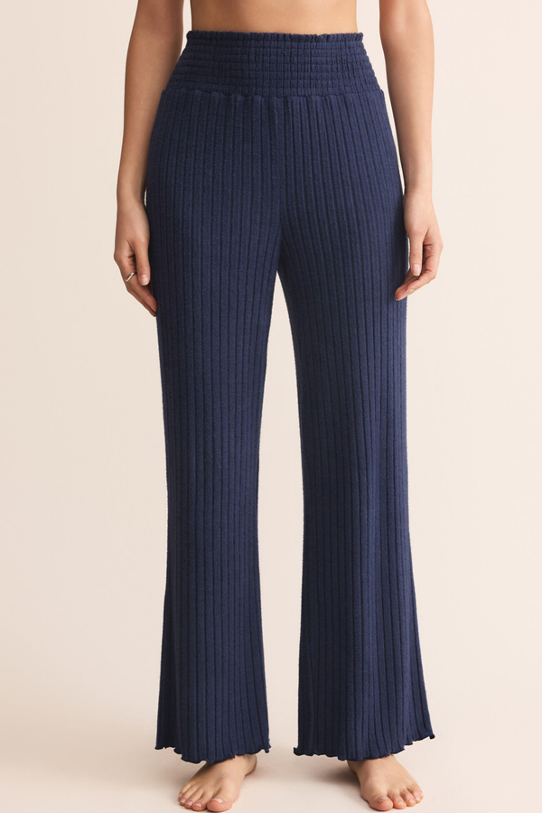 Dawn Blue Sapphire Smocked Rib Pants