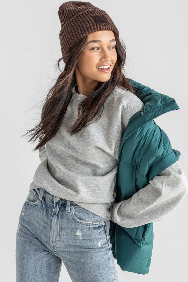 Espresso Ribbed Knit Beanie