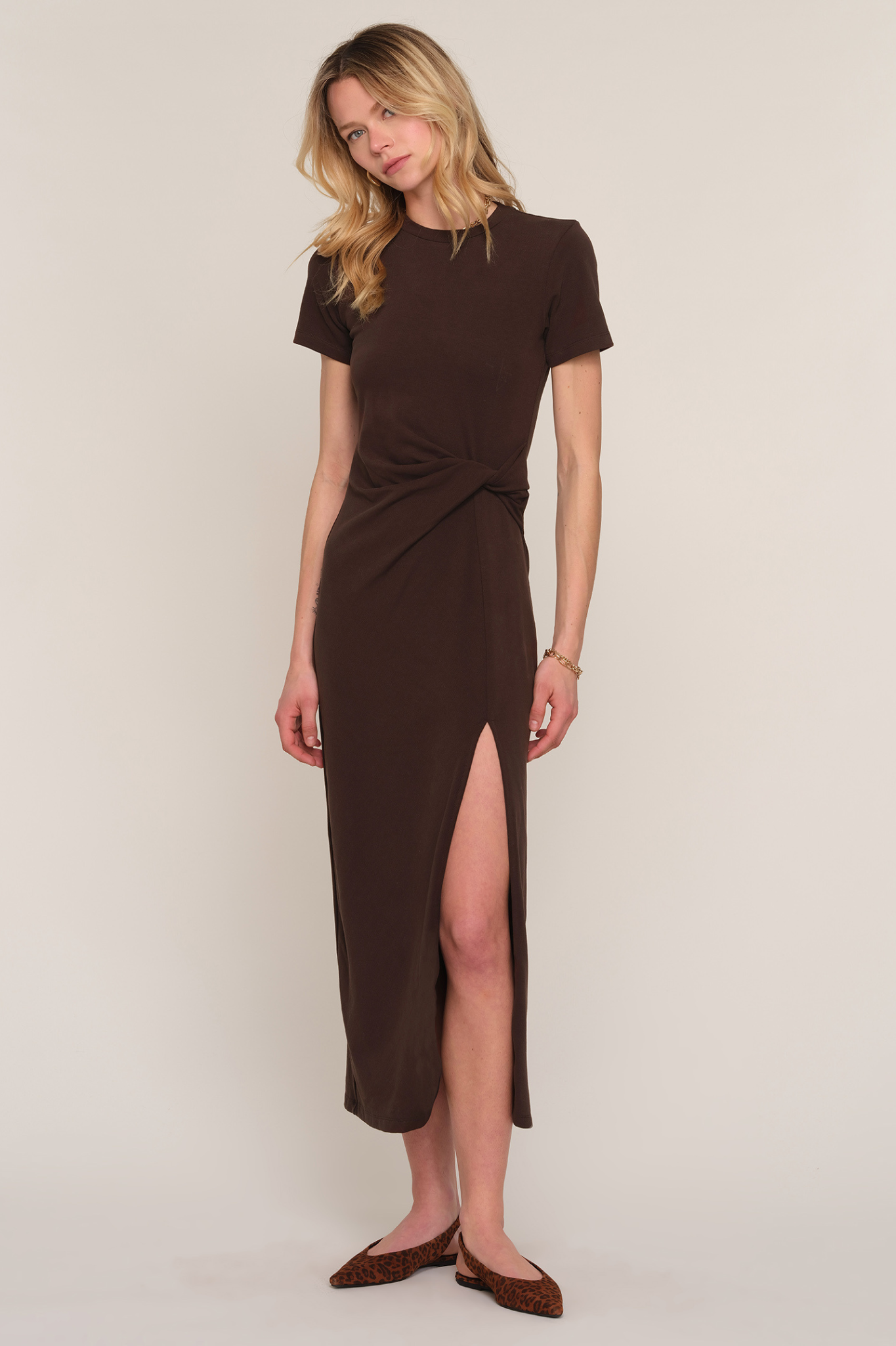 Meris Espresso Midi Dress