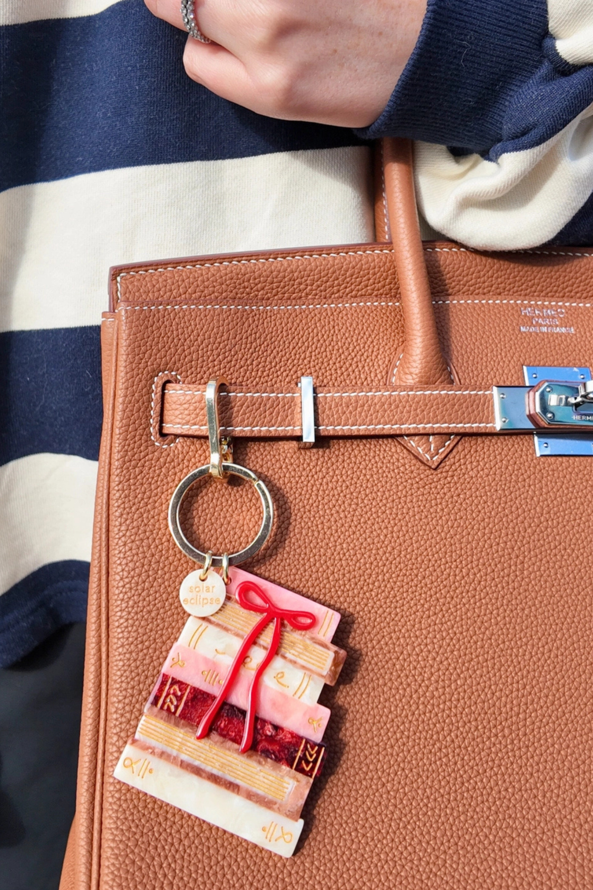 Bookstack Bag Charm