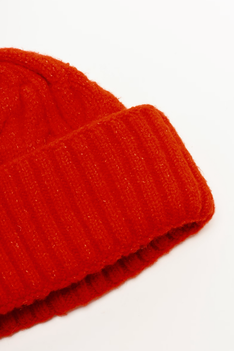 Coast Line Bright Red Beanie