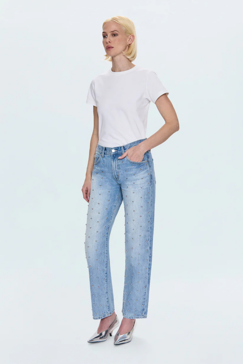 Lexi Aries Mid Rise Bowed Straight