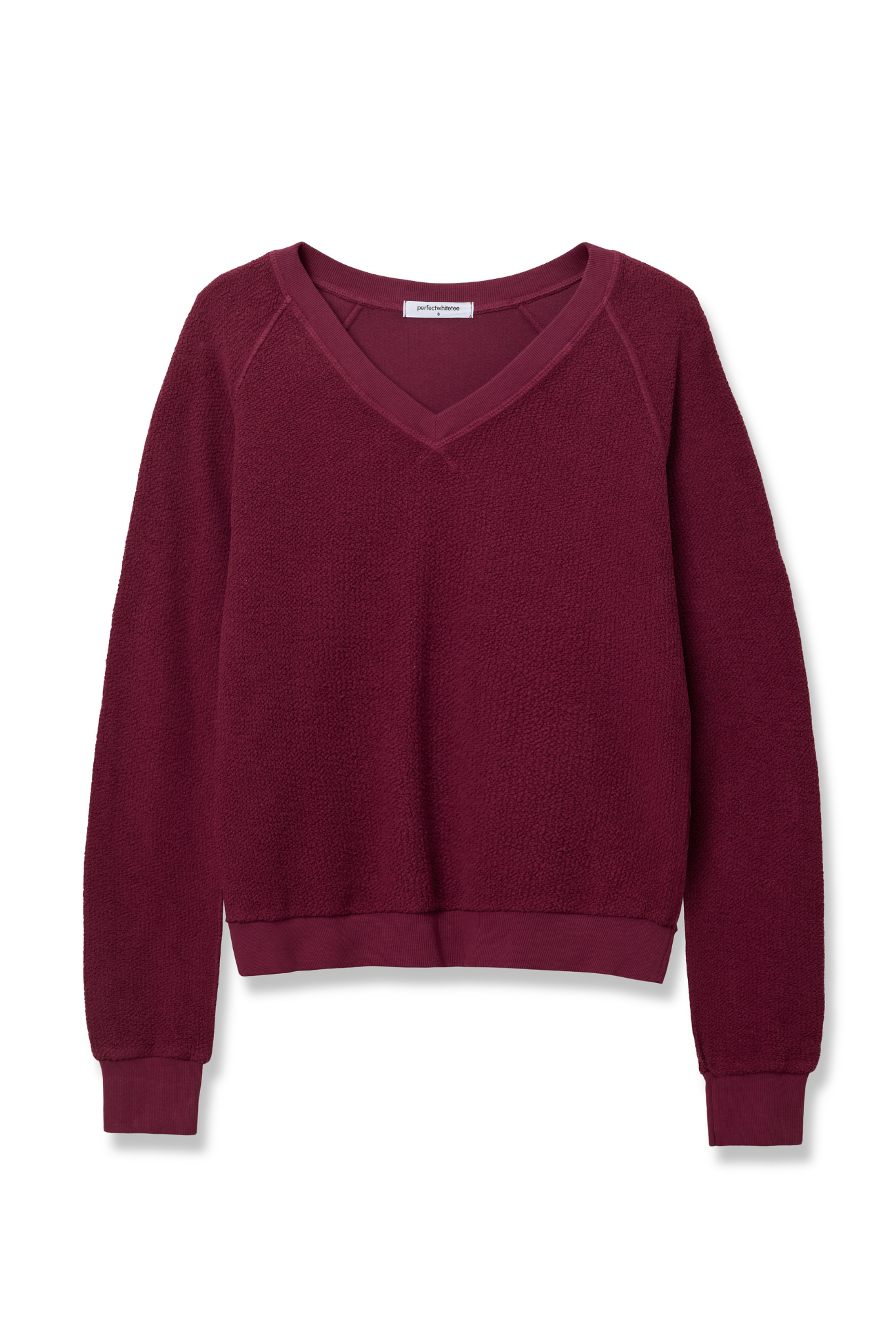 Zuri Dark Burgundy Inside Out V-Neck