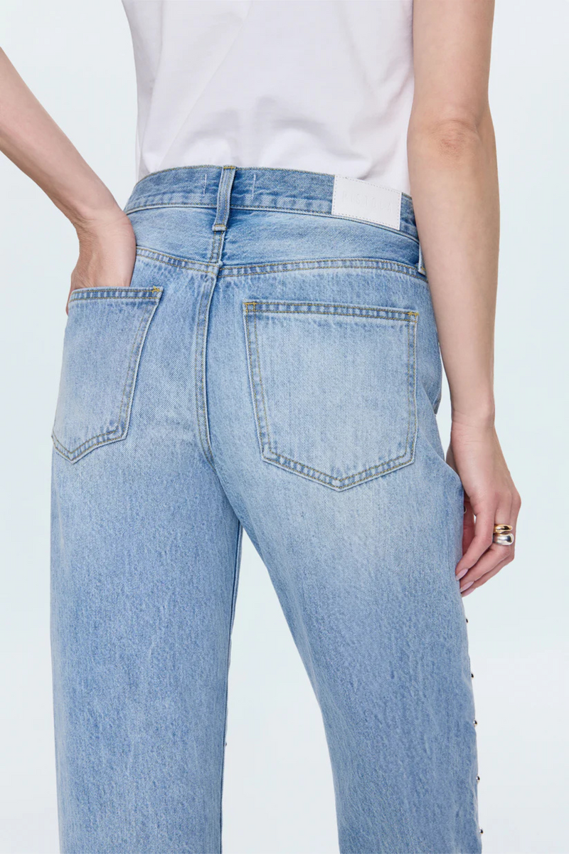 Lexi Aries Mid Rise Bowed Straight