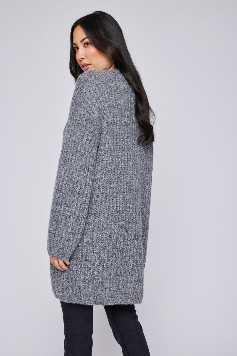 Enid Heather Charcoal Cardigan