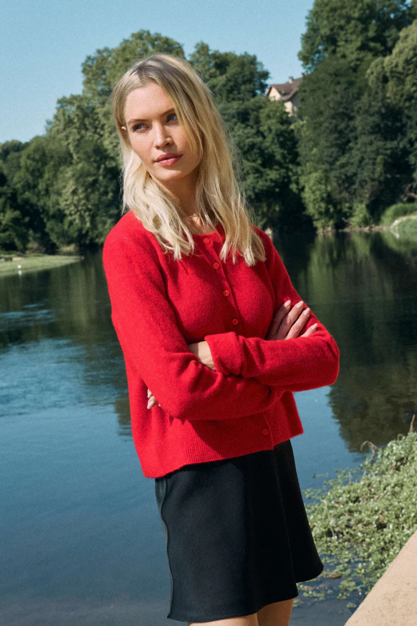 Medina Festive Red Cardigan