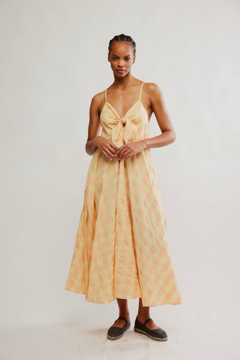 Via Creamsicle Midi Dress