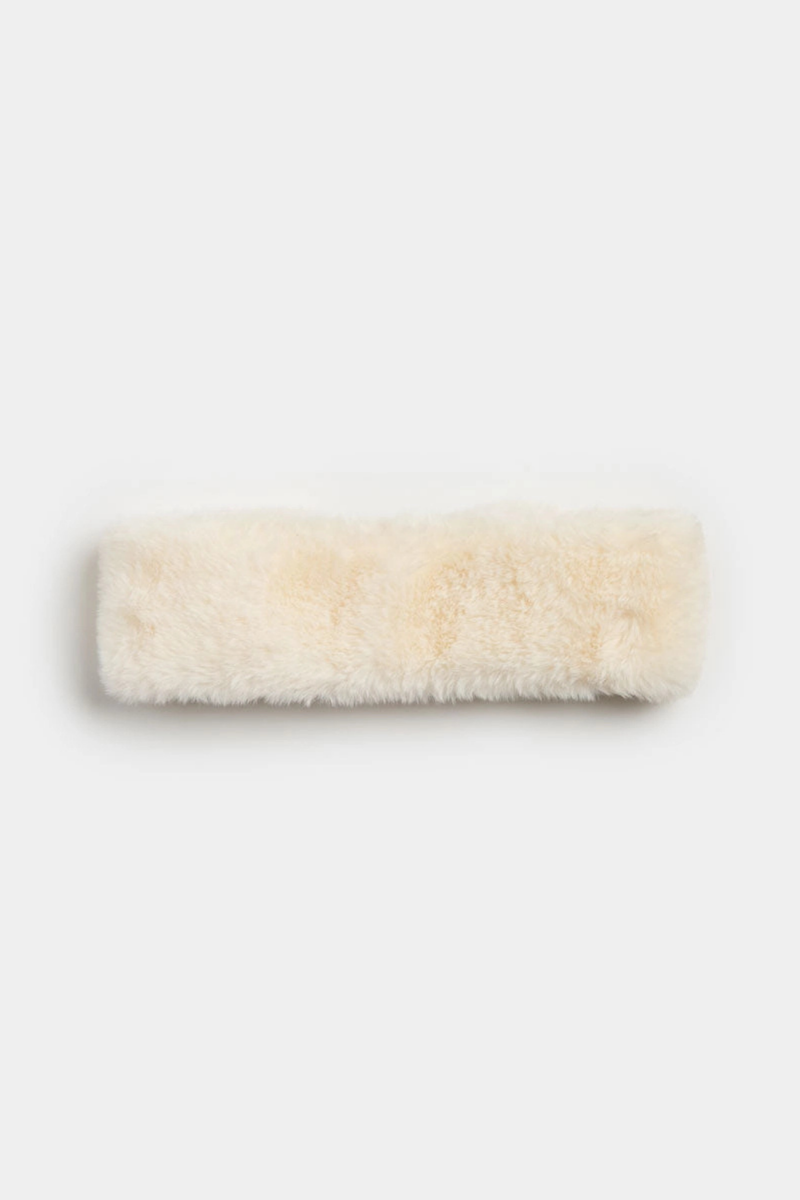 Ivory Faux Fur Headband