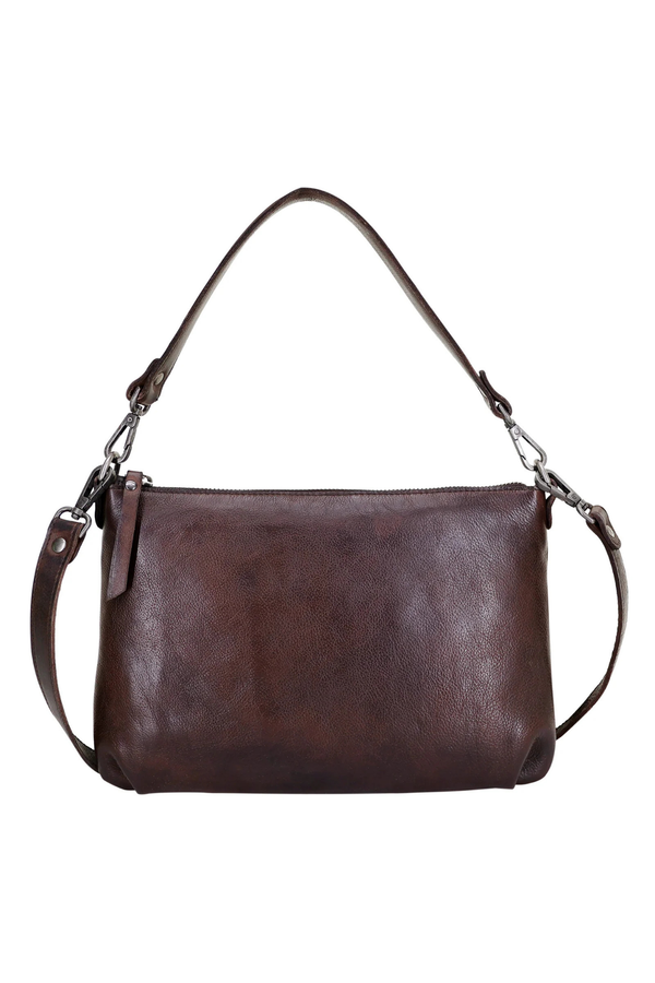 Stevie Brown Leather Crossbody Bag