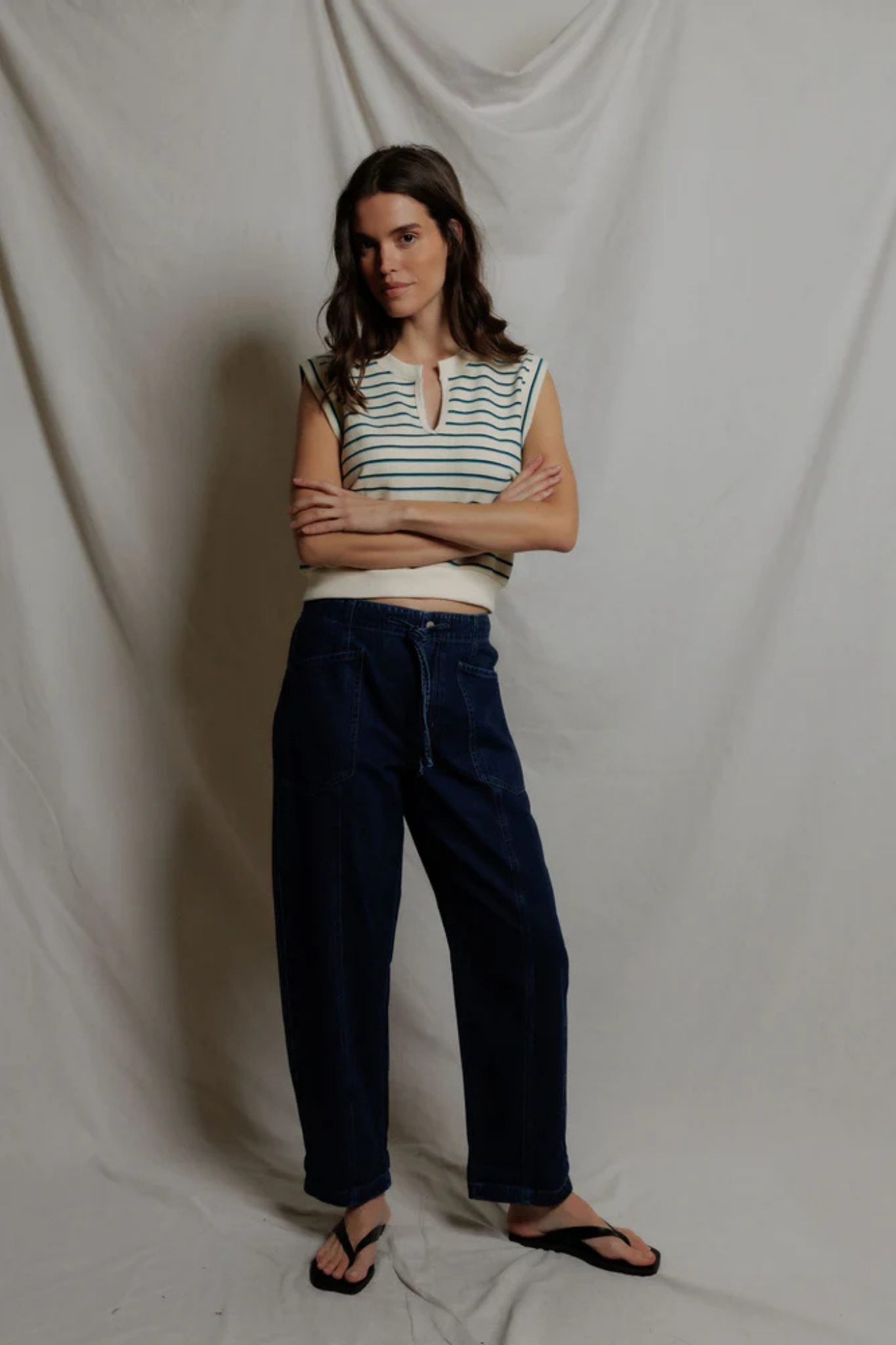 Sloane Blue Stripe Top